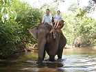  Joe and ManLan on an elephant 
